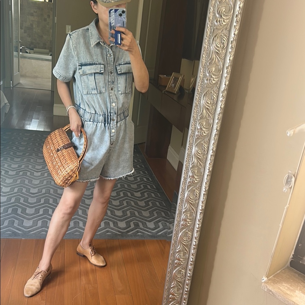 Anthropologie Denim Romper